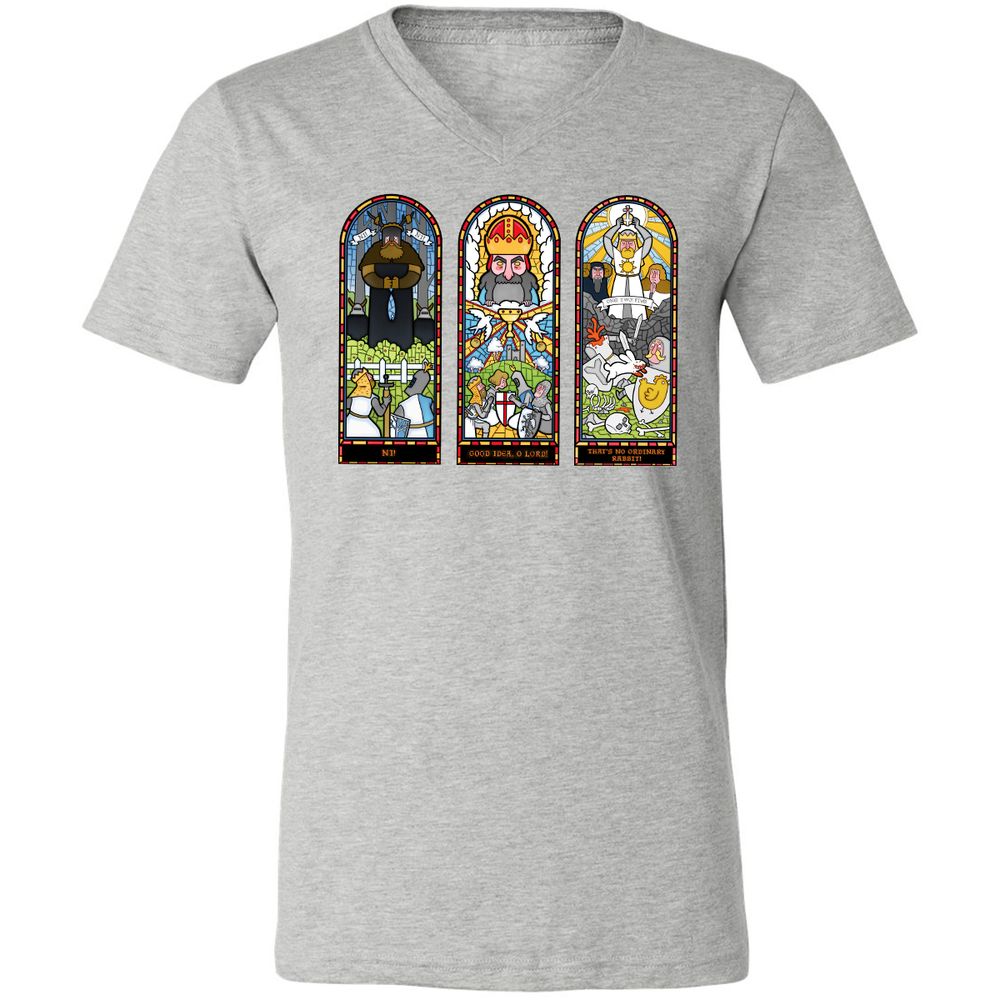 Unisex V-Neck T-Shirt - KYJPKQNR - Athletic Heather - 7