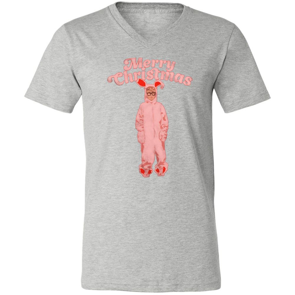 Unisex V-Neck T-Shirt - 14T8G5UM - Athletic Heather - 7