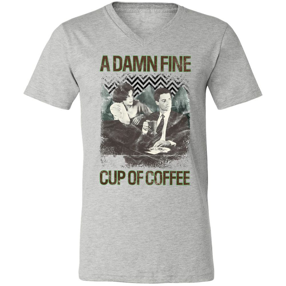 Unisex V-Neck T-Shirt - NFF1TDD7 - Athletic Heather - 7