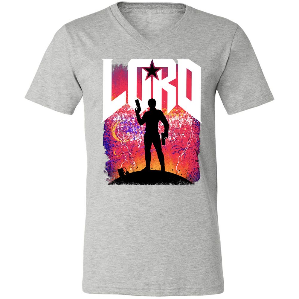 Unisex V-Neck T-Shirt - QVZ86QZ3 - Athletic Heather - 7