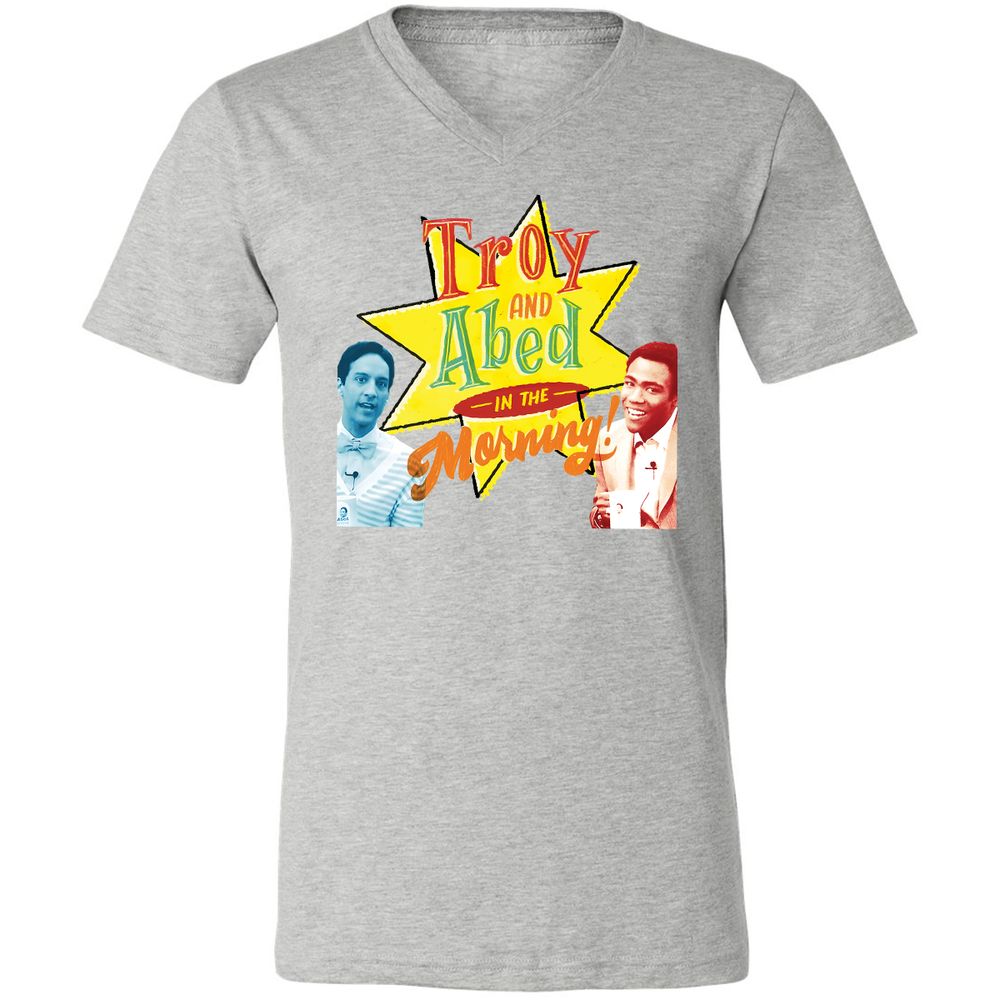 Unisex V-Neck T-Shirt - 6EG6F517 - Athletic Heather - 7