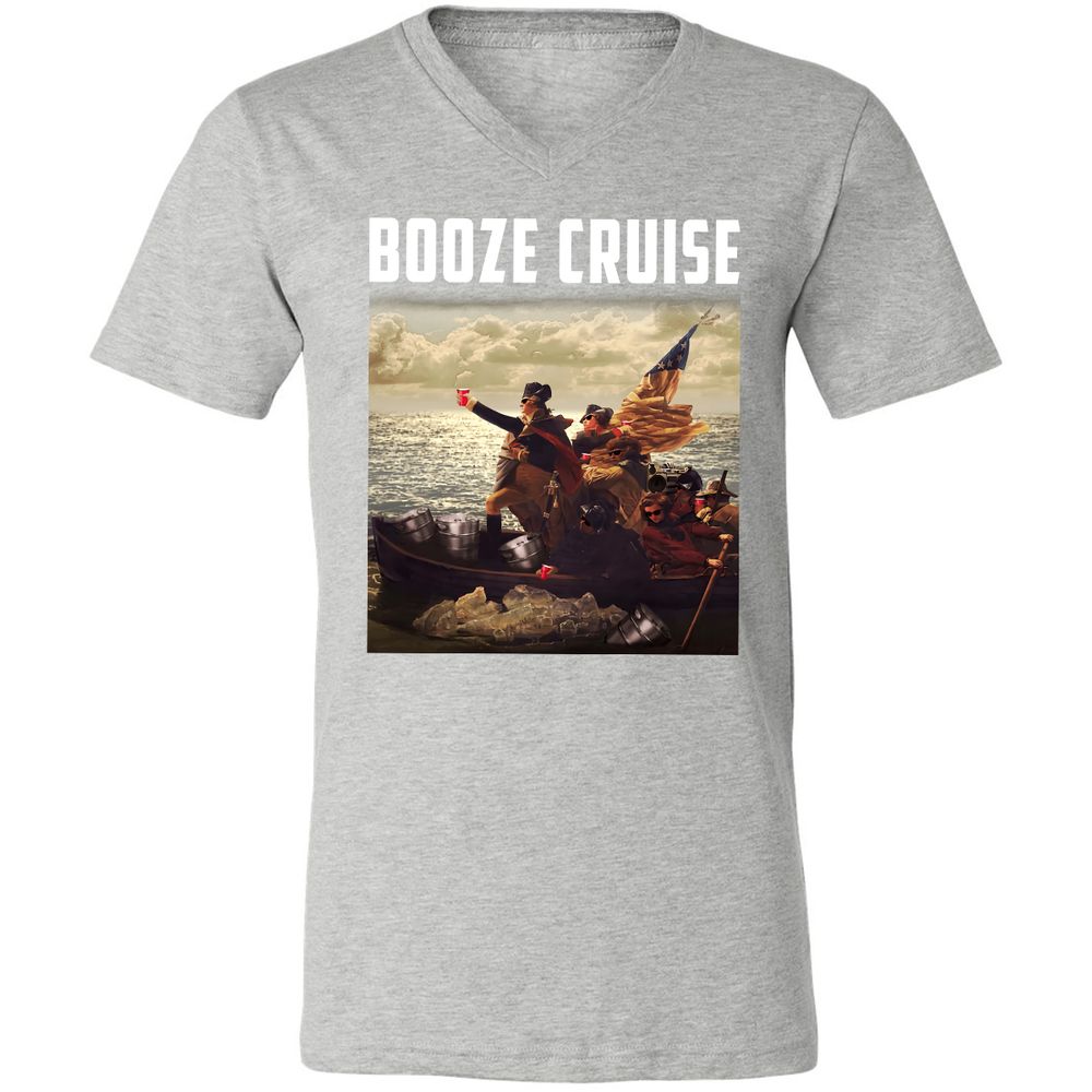Unisex V-Neck T-Shirt - UNUFGRZX - Athletic Heather - 7