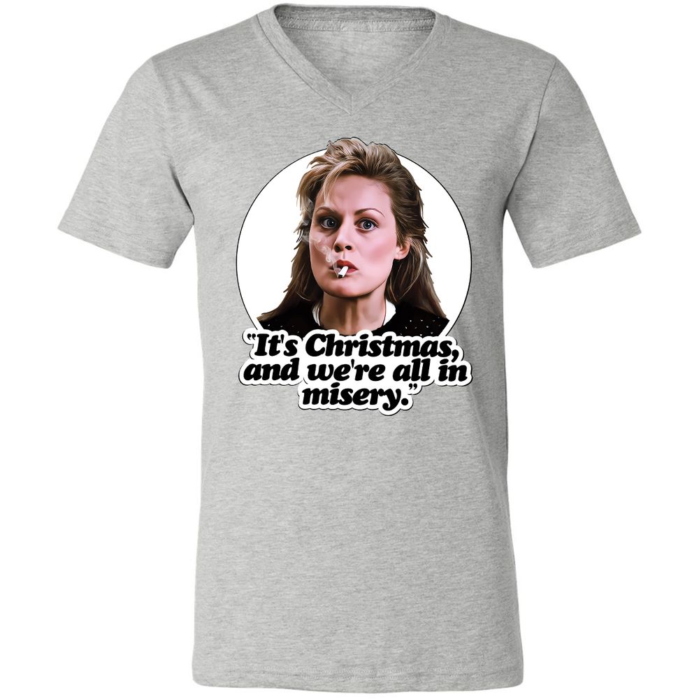Unisex V-Neck T-Shirt - VQAU5RWZ - Athletic Heather - 7