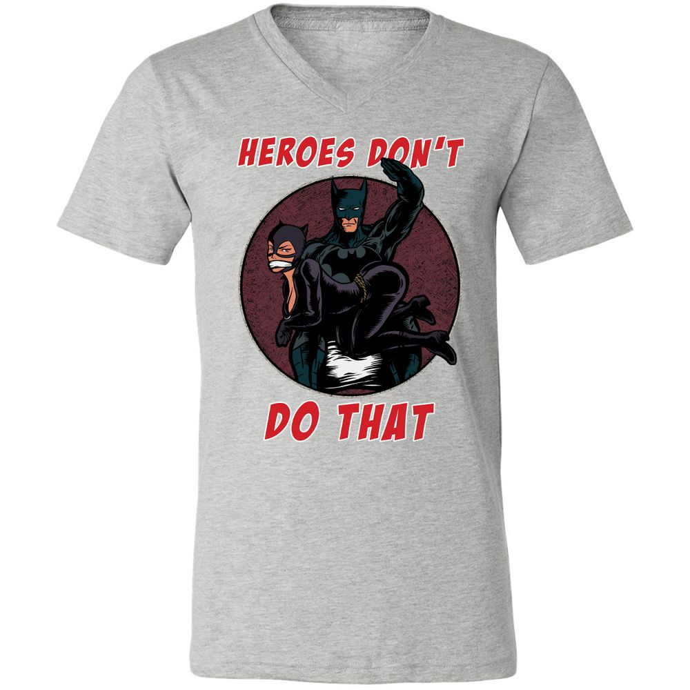 Unisex V-Neck T-Shirt - 69MNRHJ6 - Athletic Heather - 7