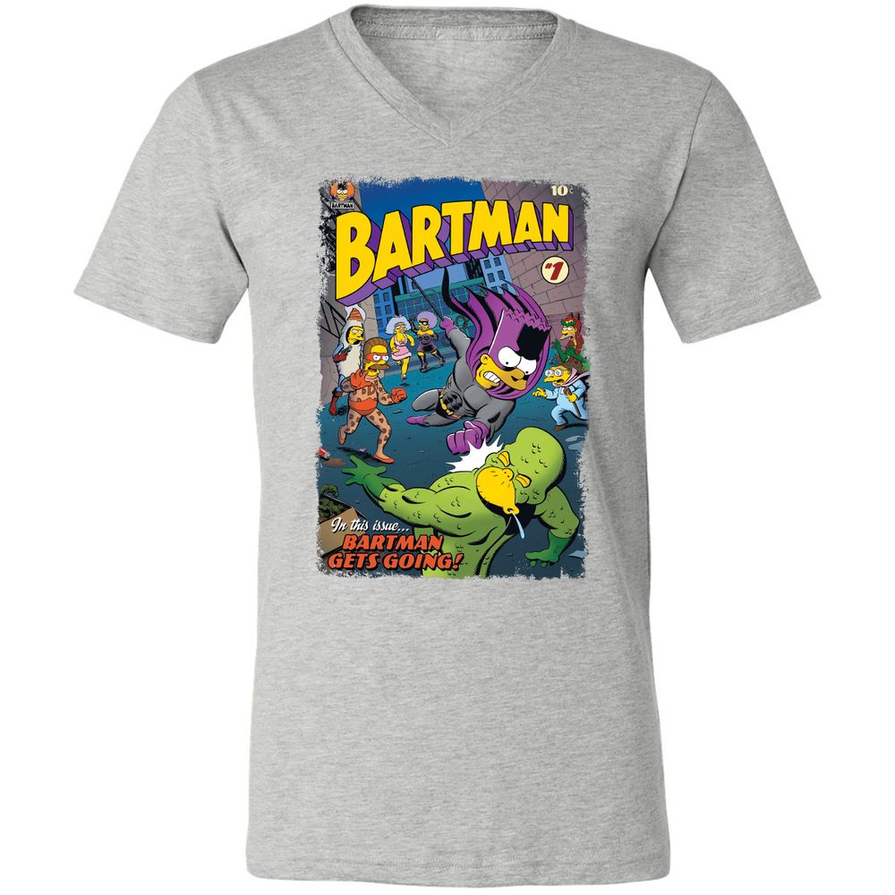 Unisex V-Neck T-Shirt - TBCQZPBR - Athletic Heather - 7