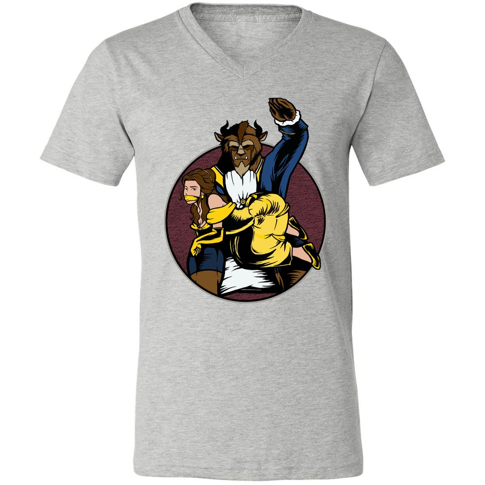 Unisex V-Neck T-Shirt - 41B8CMJA - Athletic Heather - 7