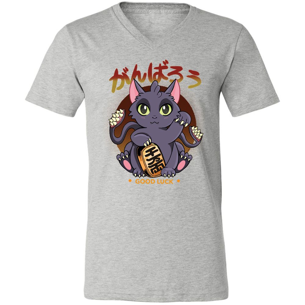 Unisex V-Neck T-Shirt - Z8XMDYM5 - Athletic Heather - 7