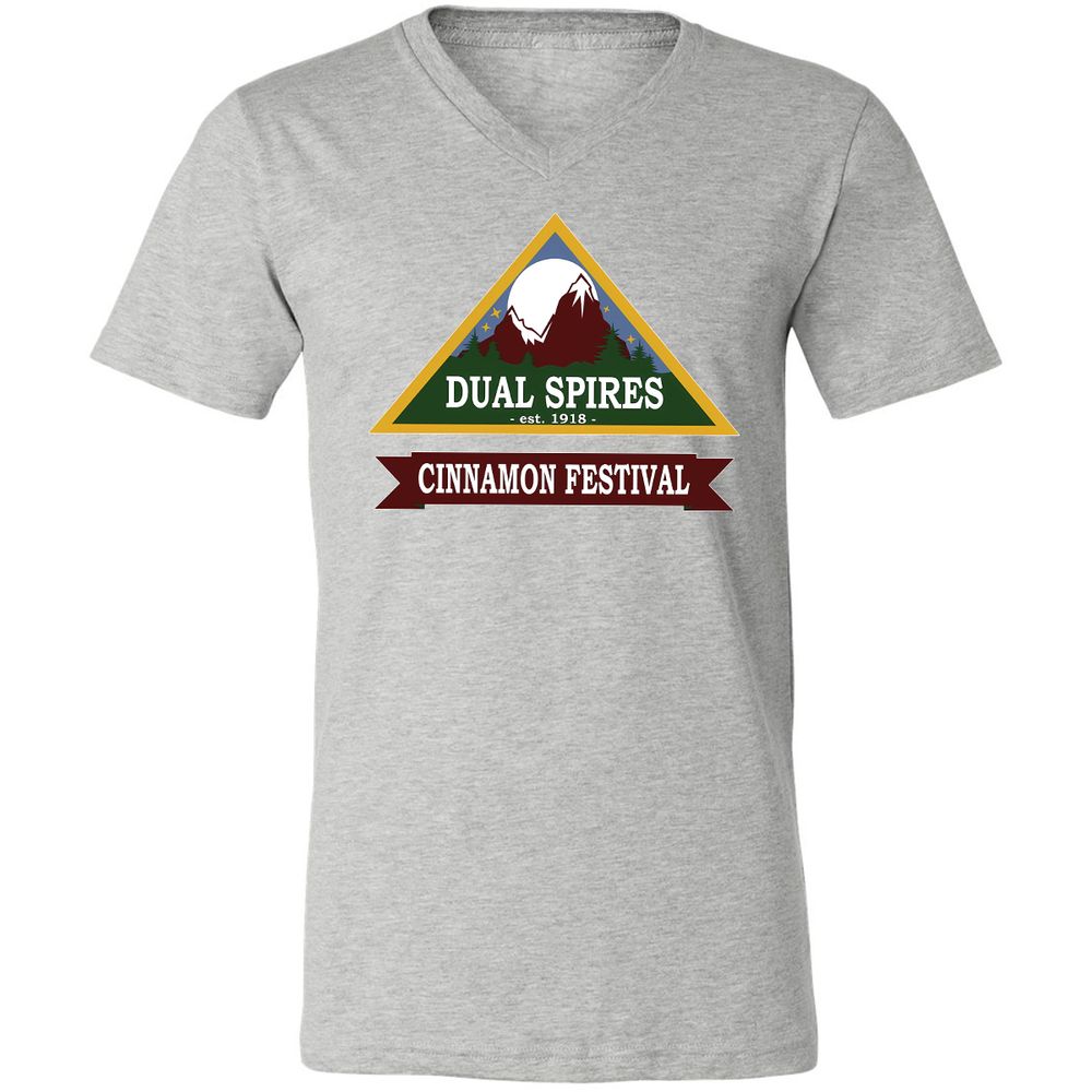 Unisex V-Neck T-Shirt - KAP7CHR7 - Athletic Heather - 7