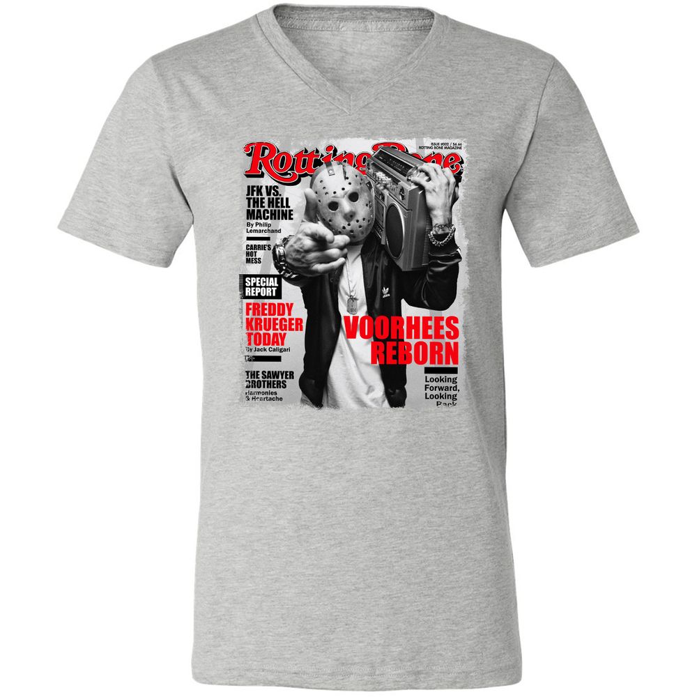 Unisex V-Neck T-Shirt - TPL4MEXV - Athletic Heather - 7