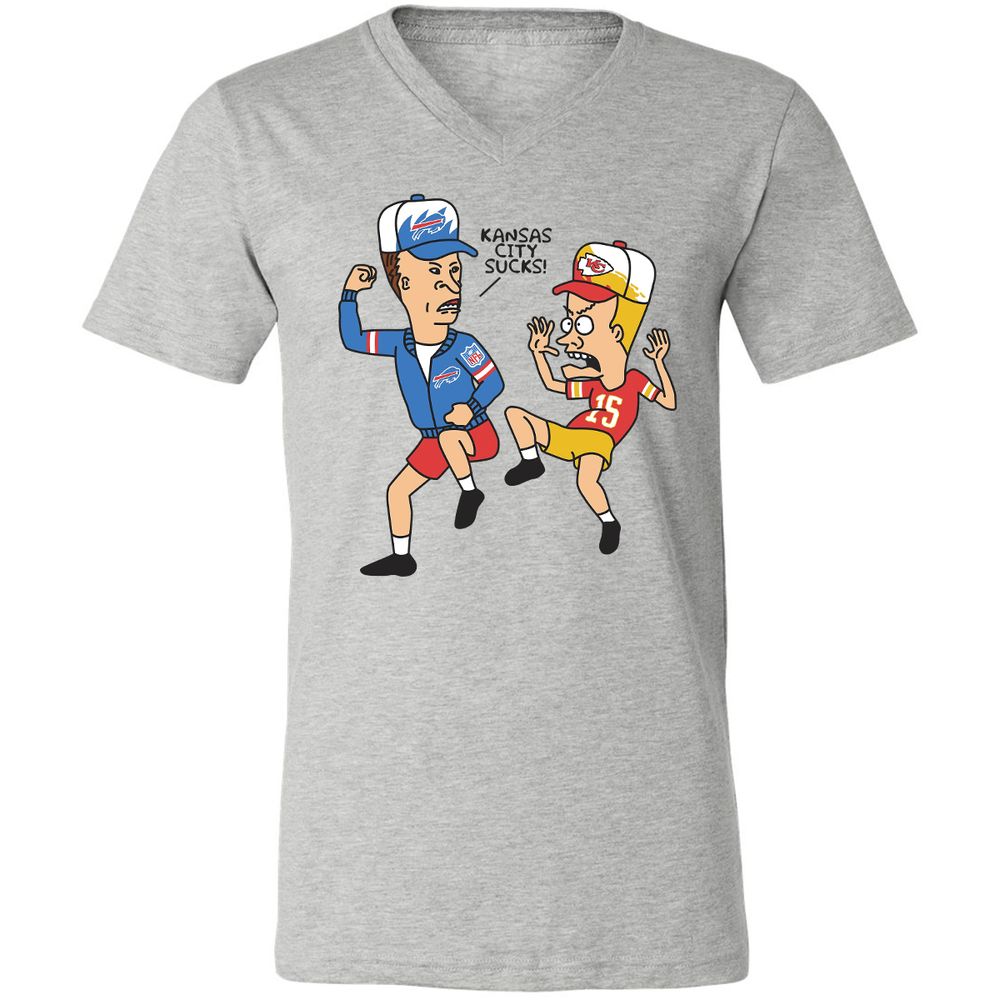 Unisex V-Neck T-Shirt - 852LTBDQ - Athletic Heather - 7