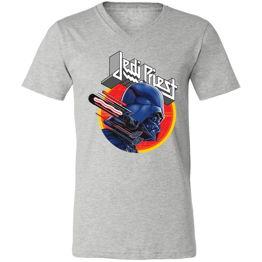 Unisex V-Neck T-Shirt - 6QAXL8WD - Athletic Heather - 7