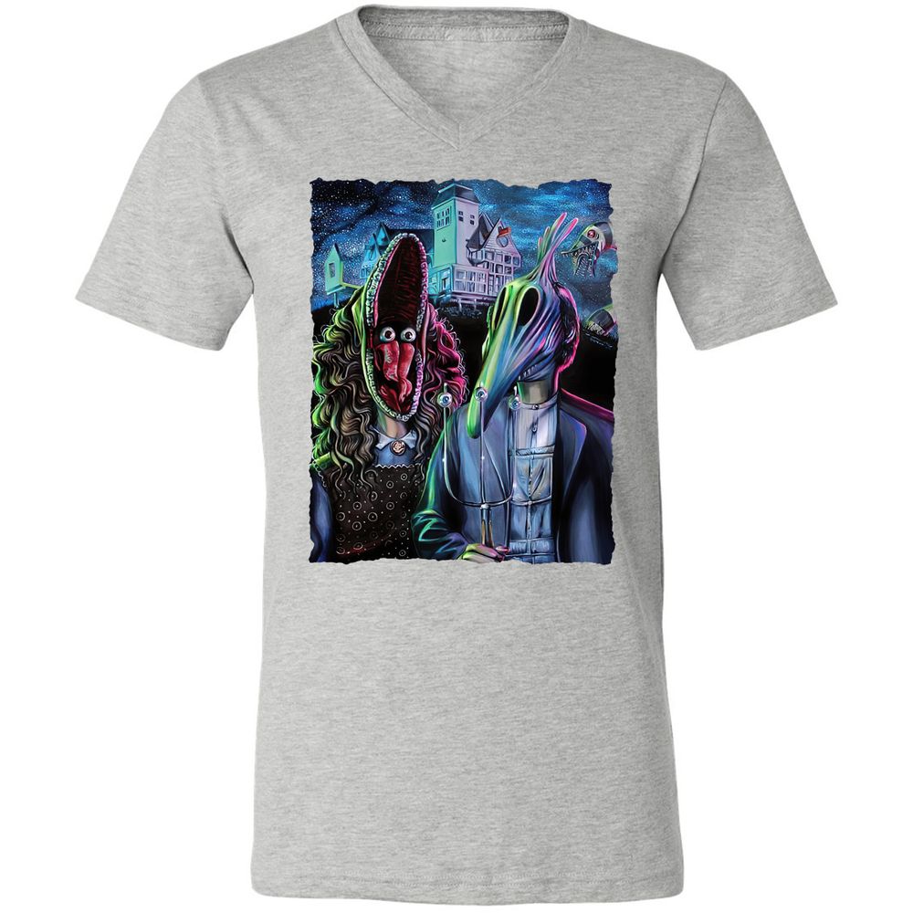 Unisex V-Neck T-Shirt - W5AT9T8Q - Athletic Heather - 7