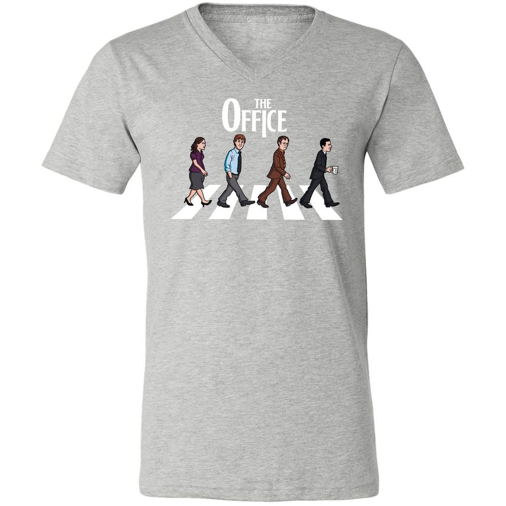 Unisex V-Neck T-Shirt - 4BYWHTRC - Athletic Heather - 7