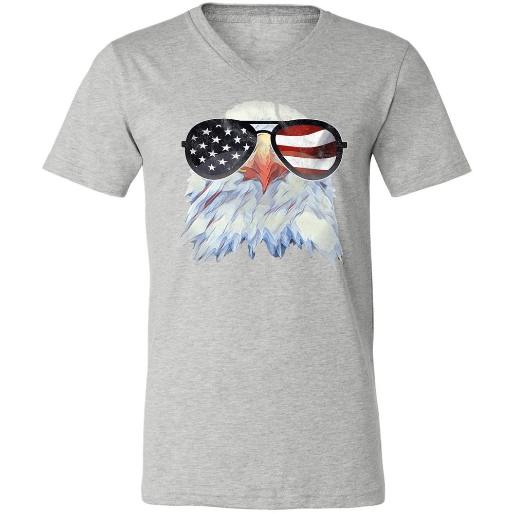 Unisex V-Neck T-Shirt - 2RLNRDUQ - Athletic Heather - 7