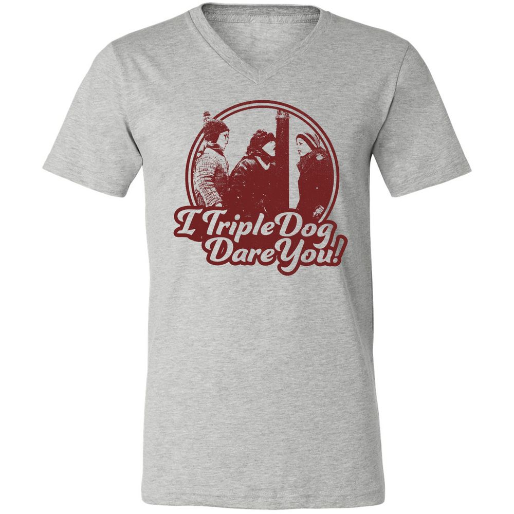 Unisex V-Neck T-Shirt - CAM4X1CL - Athletic Heather - 7