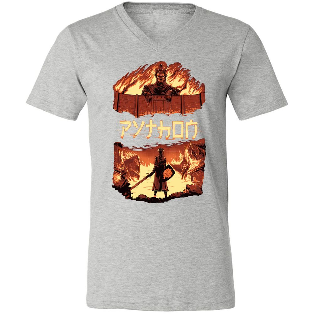 Unisex V-Neck T-Shirt - TAA8EYKU - Athletic Heather - 7