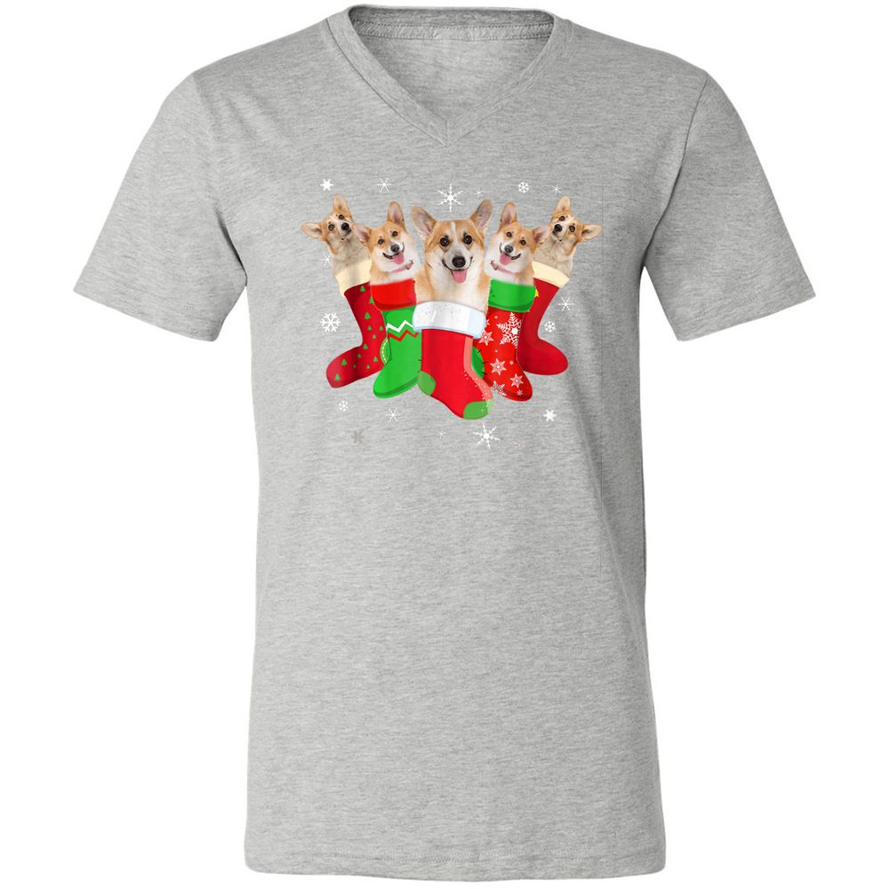 Unisex V-Neck T-Shirt - 5EV9MLPT - Athletic Heather - 7