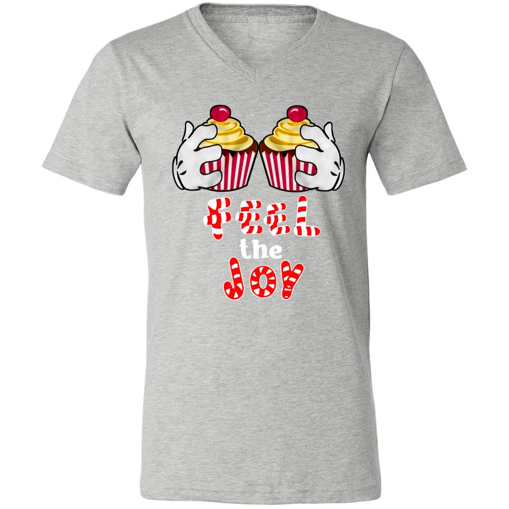 Unisex V-Neck T-Shirt - S6B8F59B - Athletic Heather - 7