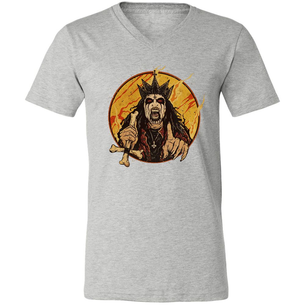 Unisex V-Neck T-Shirt - GFVQPCST - Athletic Heather - 7