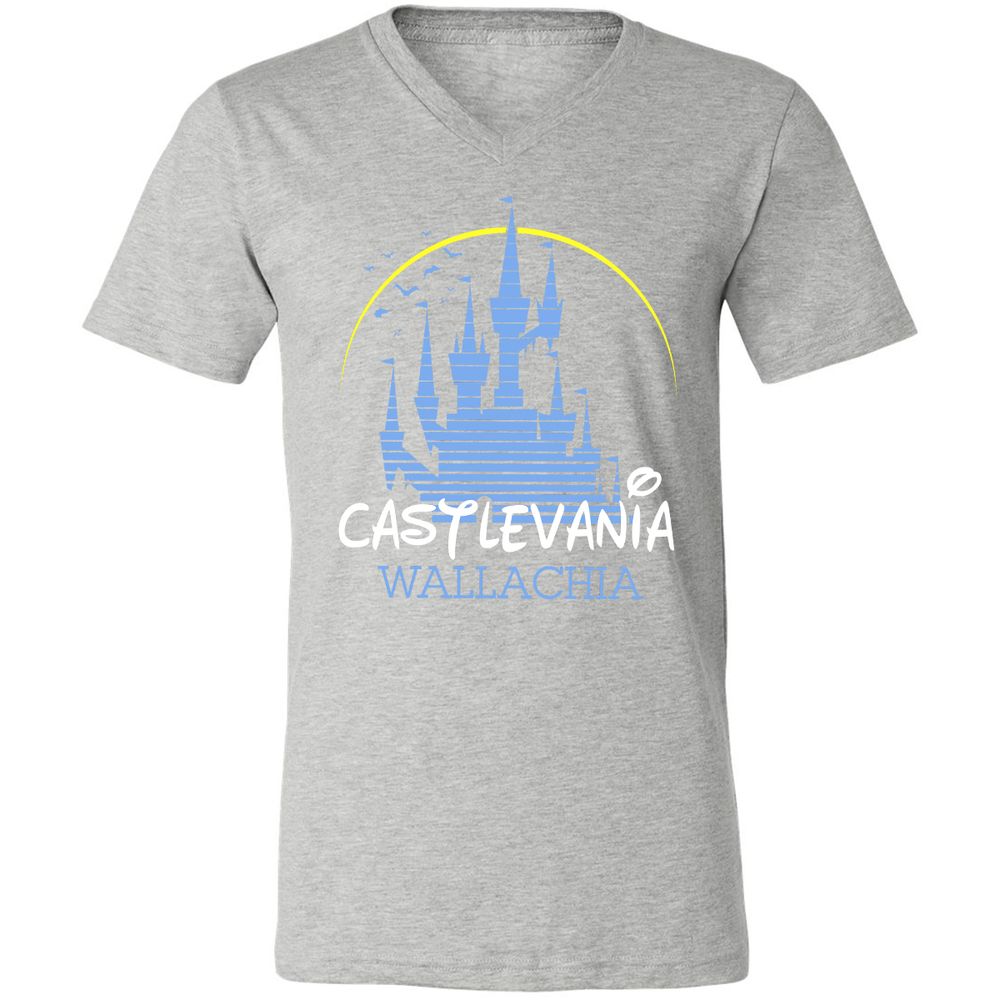 Unisex V-Neck T-Shirt - 6YBFHAHU - Athletic Heather - 7