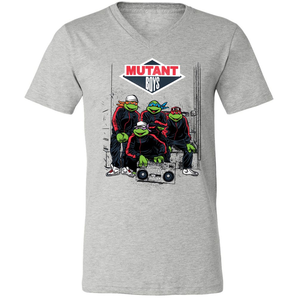 Unisex V-Neck T-Shirt - NEE1NPLV - Athletic Heather - 7