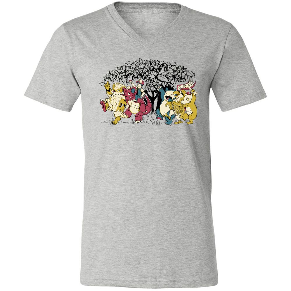 Unisex V-Neck T-Shirt - NZB1VPYZ - Athletic Heather - 7