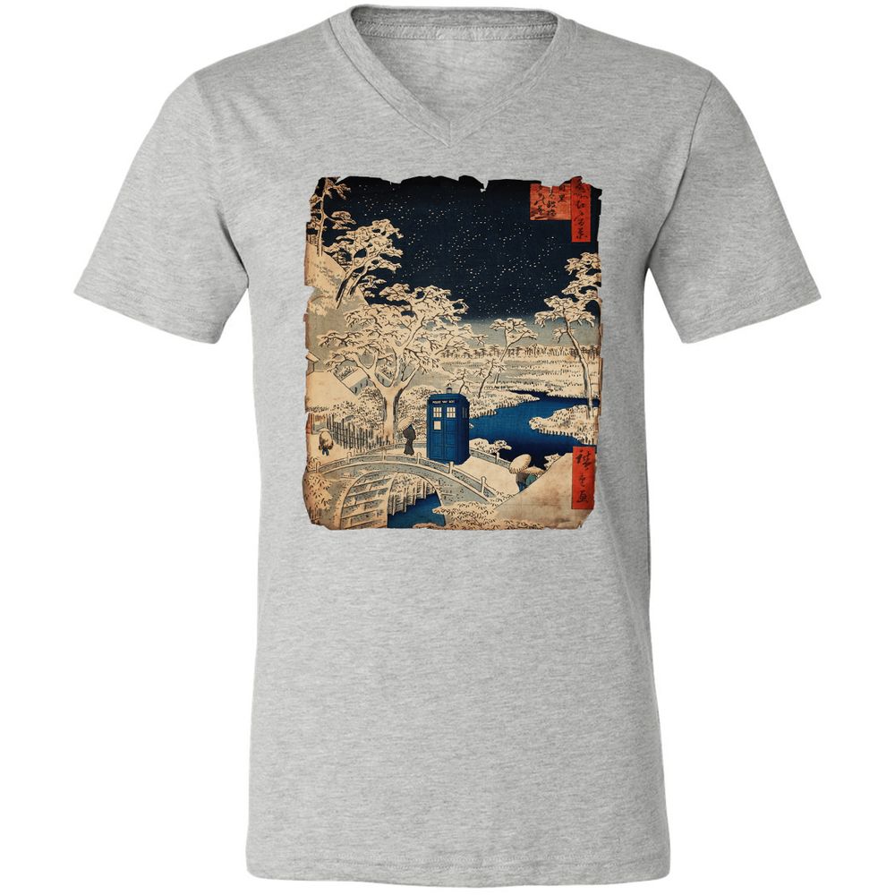 Unisex V-Neck T-Shirt - E3A7EQPL - Athletic Heather - 7