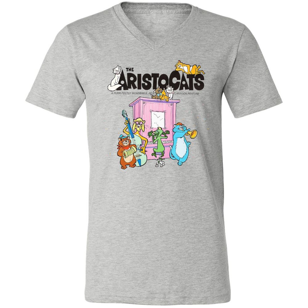 Unisex V-Neck T-Shirt - B2VH5G7D - Athletic Heather - 7