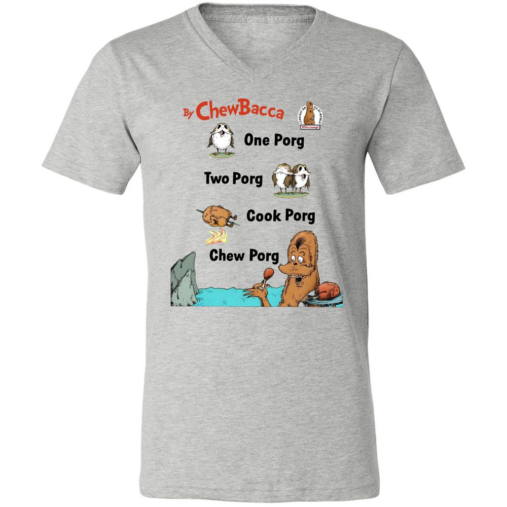 Unisex V-Neck T-Shirt - UK7NBUQ9 - Athletic Heather - 7