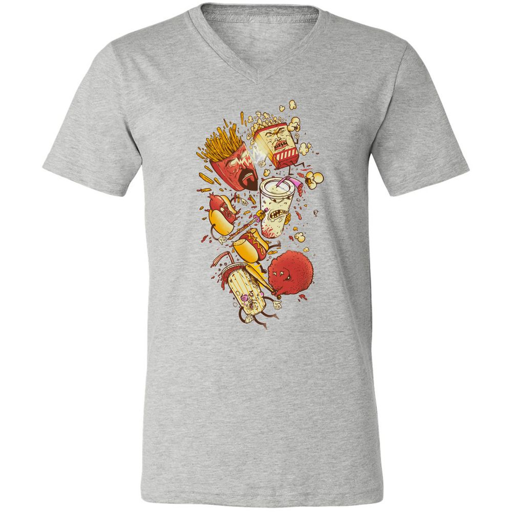 Unisex V-Neck T-Shirt - EFBJG8E1 - Athletic Heather - 7