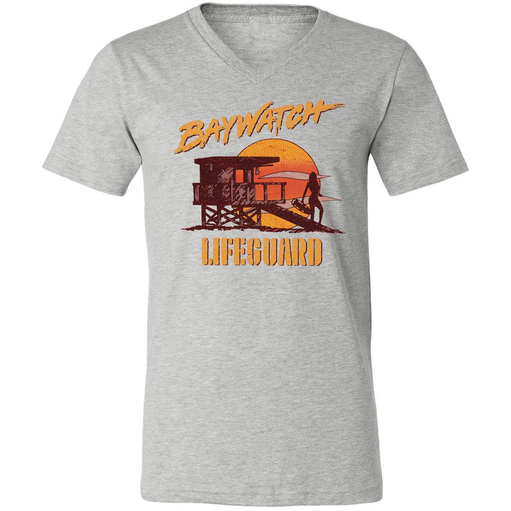 Unisex V-Neck T-Shirt - UXSYPVSZ - Athletic Heather - 7