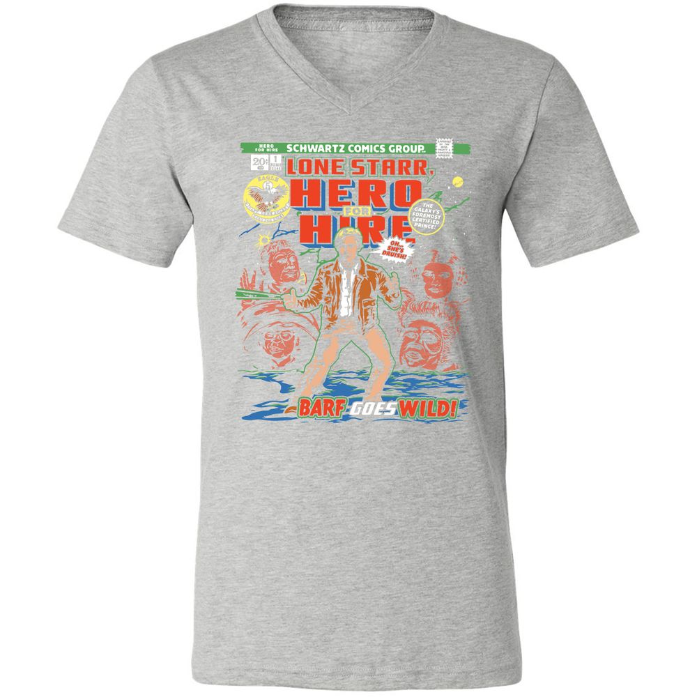 Unisex V-Neck T-Shirt - G9DLJXX4 - Athletic Heather - 7