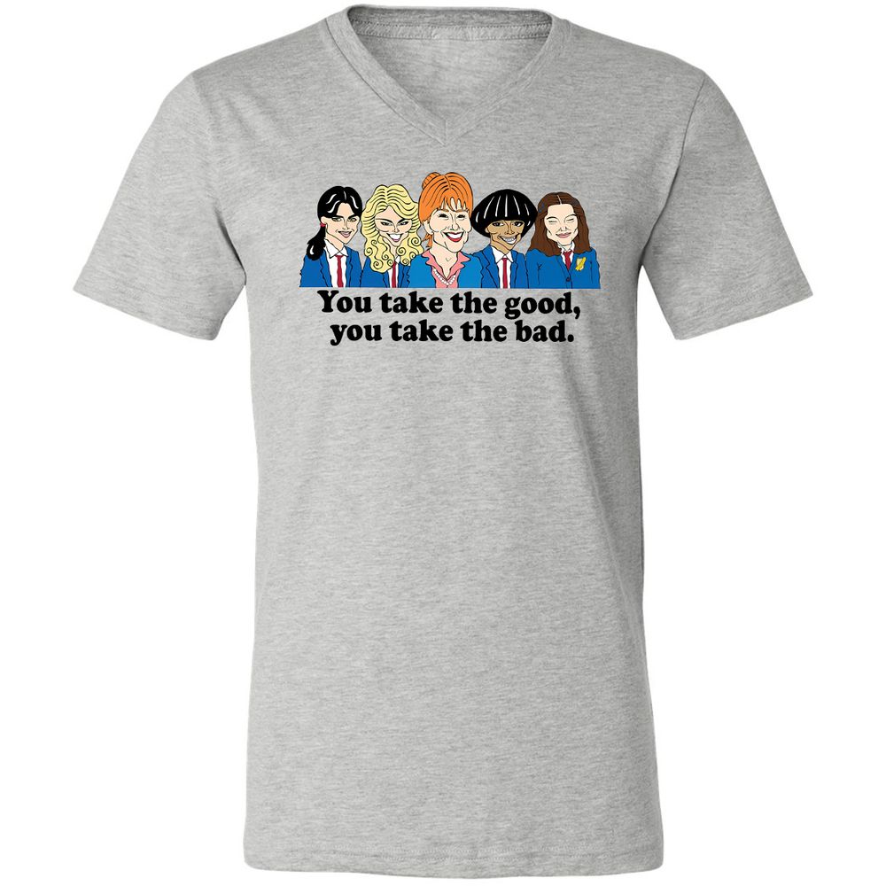 Unisex V-Neck T-Shirt - 6H126JMN - Athletic Heather - 7