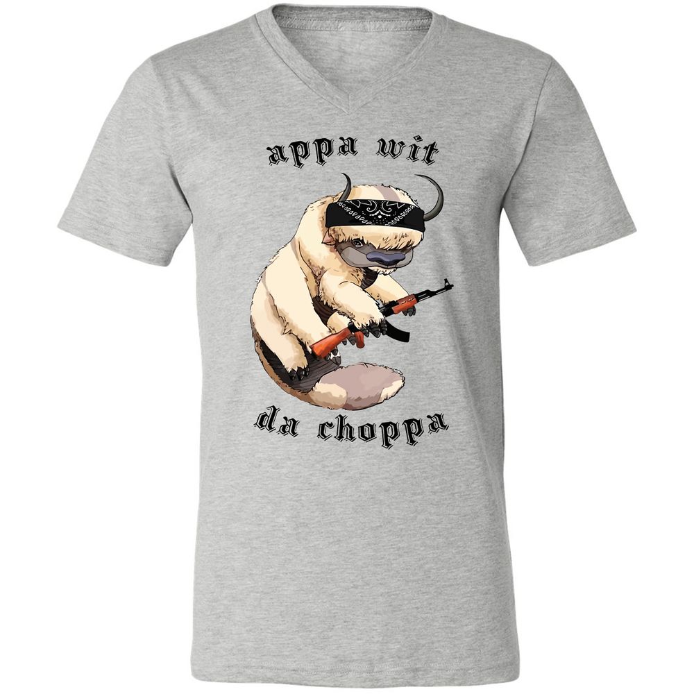 Unisex V-Neck T-Shirt - HJMVTPTS - Athletic Heather - 7