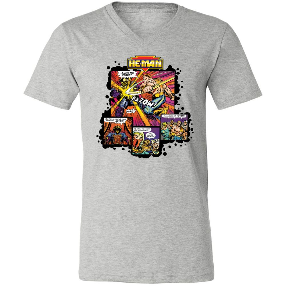 Unisex V-Neck T-Shirt - NCRB7UHX - Athletic Heather - 7