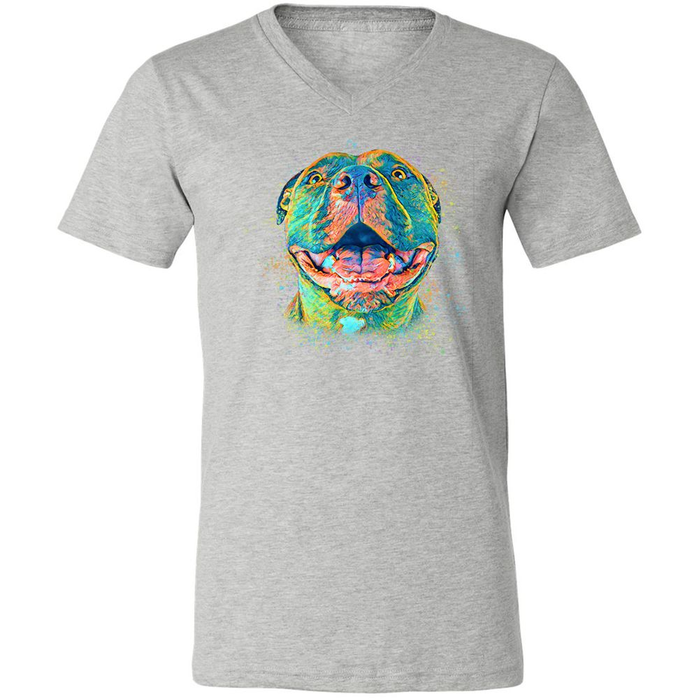 Unisex V-Neck T-Shirt - BVZ1ANJK - Athletic Heather - 7