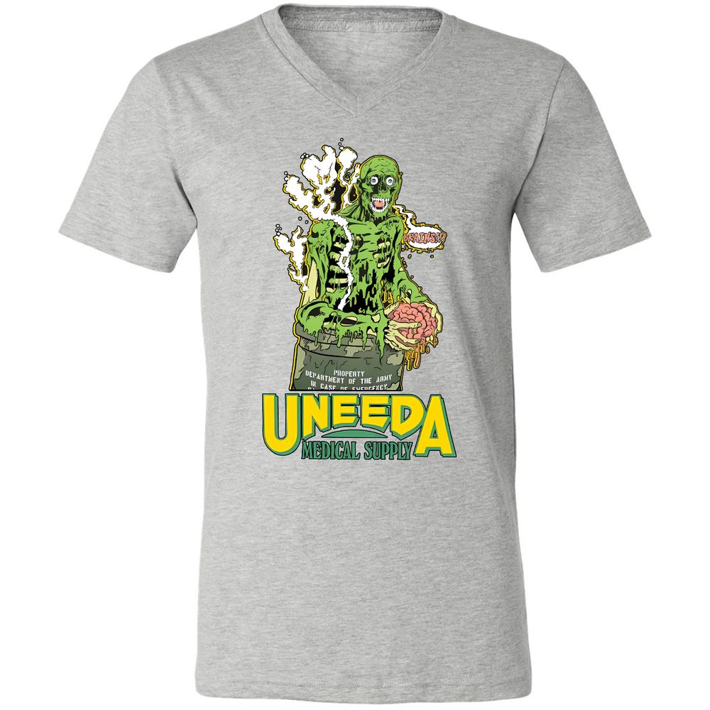 Unisex V-Neck T-Shirt - VMRC8YNC - Athletic Heather - 7