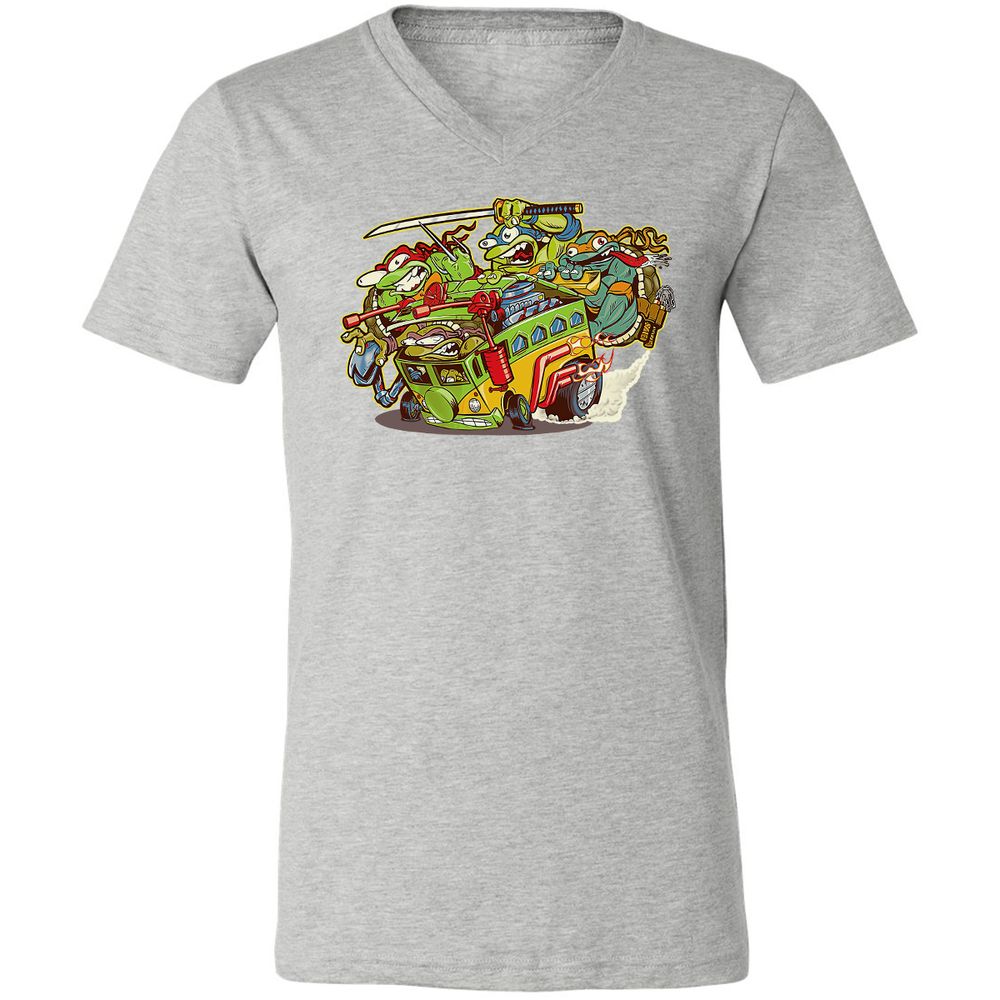 Unisex V-Neck T-Shirt - ASWHLLMW - Athletic Heather - 7