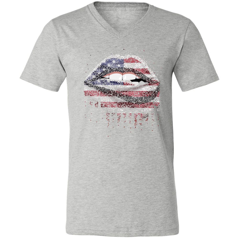 Unisex V-Neck T-Shirt - VAPHYMMY - Athletic Heather - 7