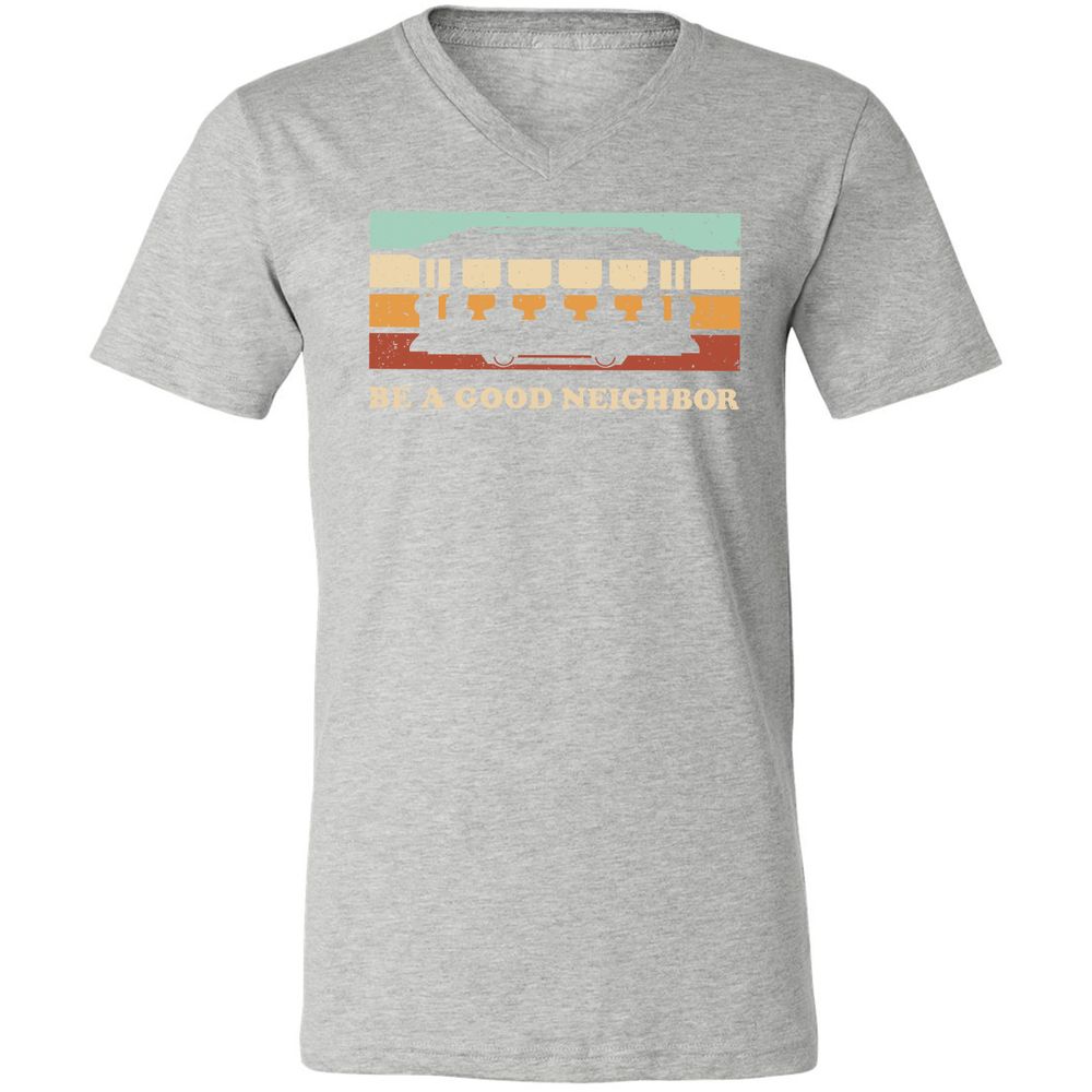 Unisex V-Neck T-Shirt - NYFNZ1QH - Athletic Heather - 7