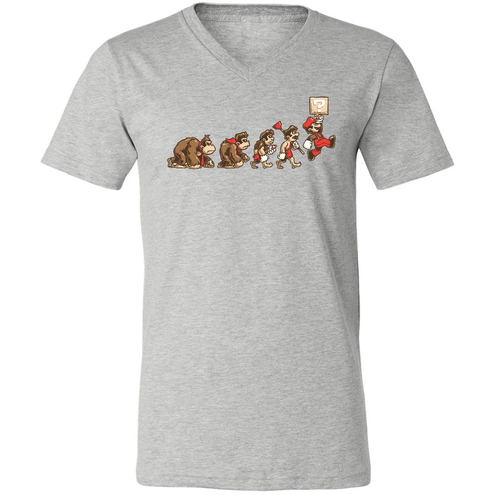 Unisex V-Neck T-Shirt - DFPR9PZG - Athletic Heather - 7
