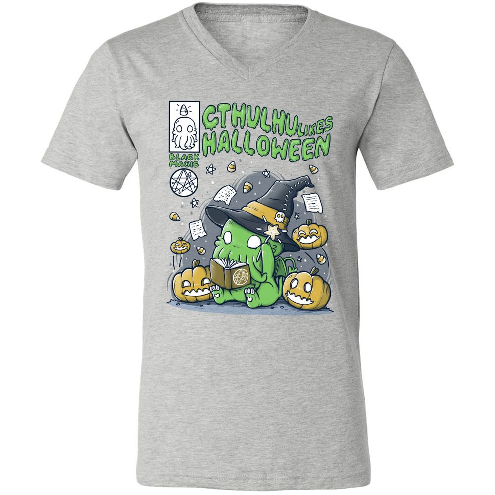 Unisex V-Neck T-Shirt - EGSXQRHN - Athletic Heather - 7
