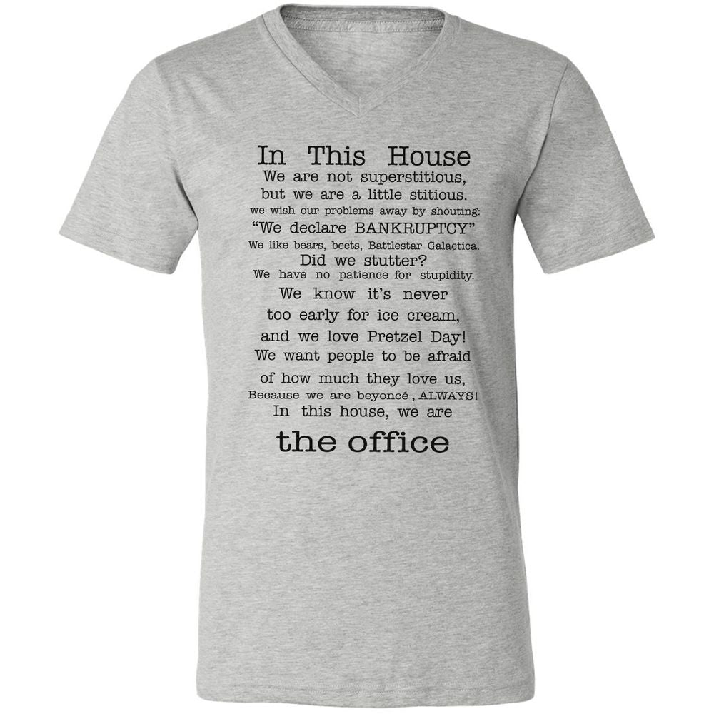 Unisex V-Neck T-Shirt - J42Q5B2H - Athletic Heather - 7