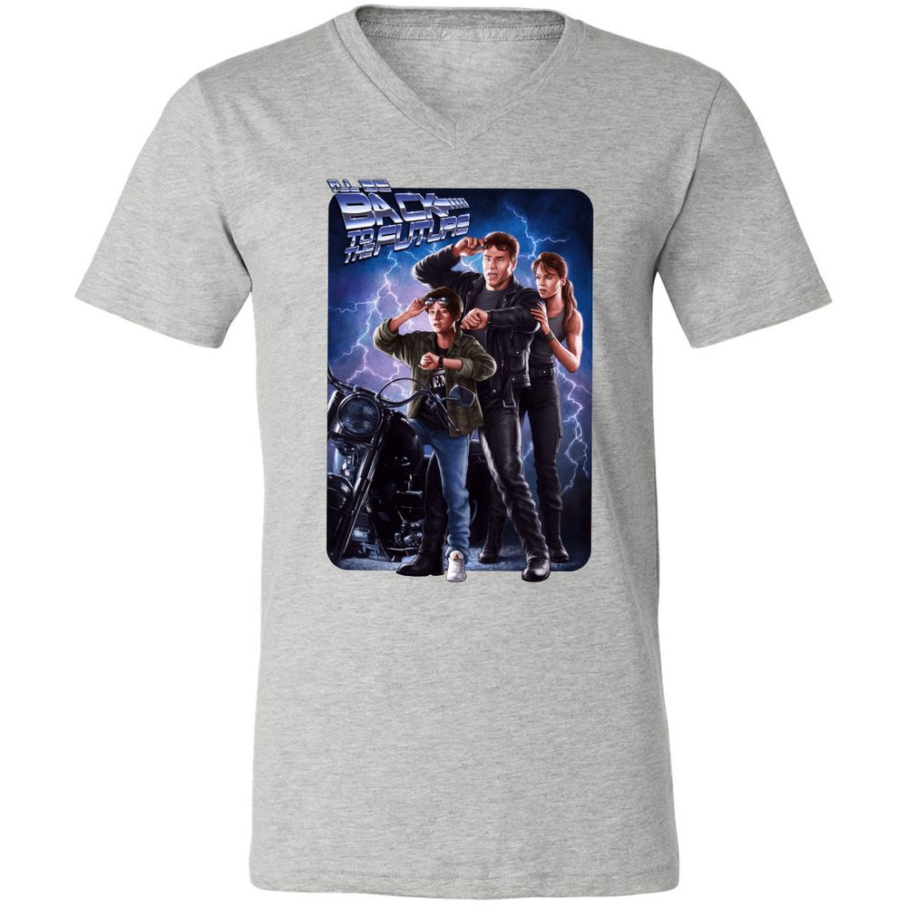 Unisex V-Neck T-Shirt - YSJ39X3Y - Athletic Heather - 7