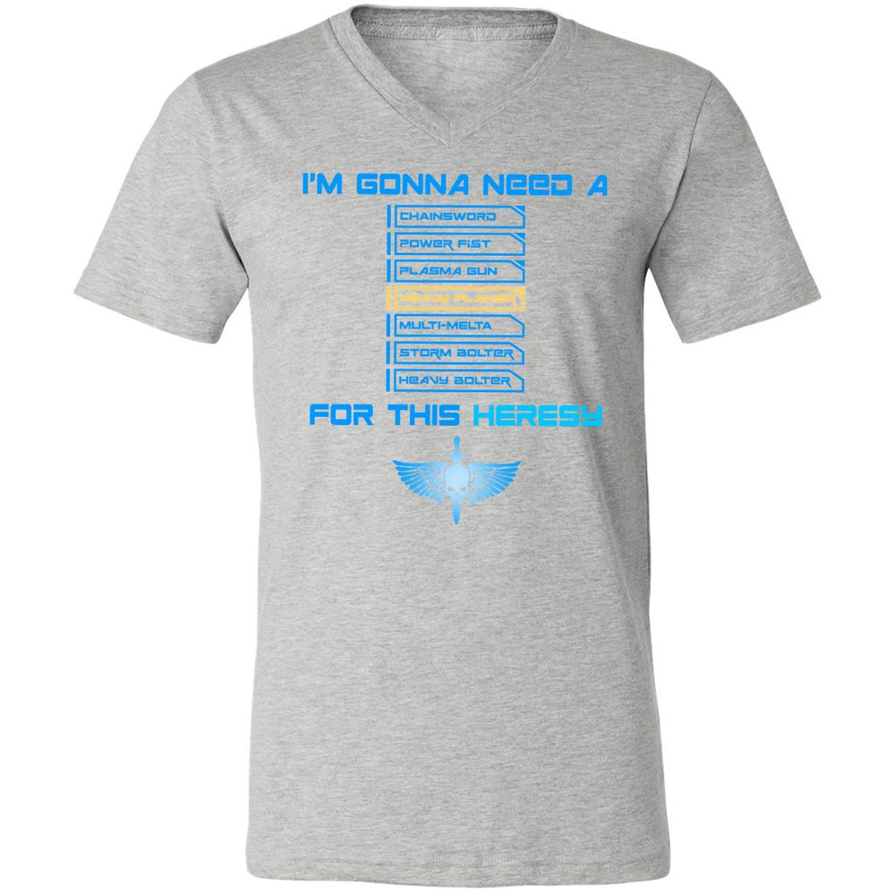 Unisex V-Neck T-Shirt - BLZQ53P1 - Athletic Heather - 7