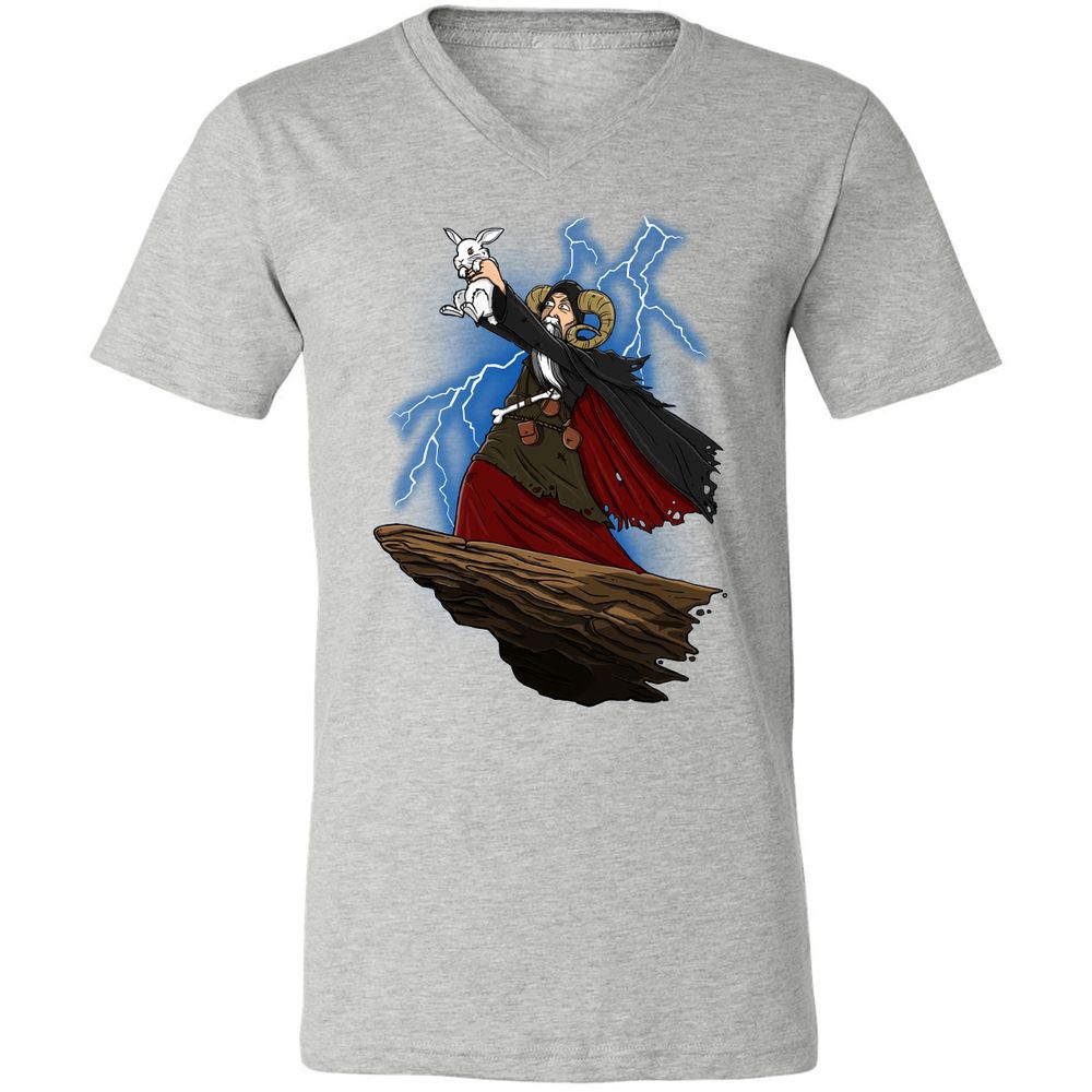 Unisex V-Neck T-Shirt - EZUXKW6N - Athletic Heather - 7