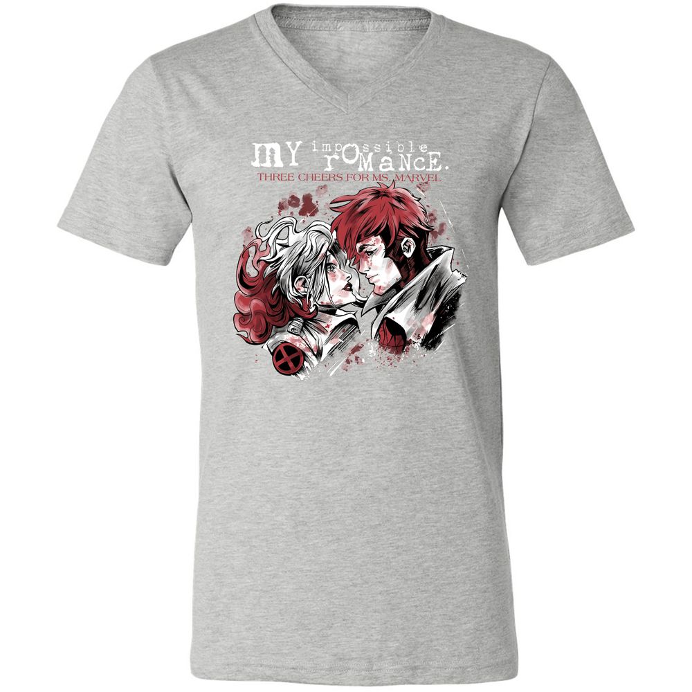 Unisex V-Neck T-Shirt - 8FUTW56Y - Athletic Heather - 7