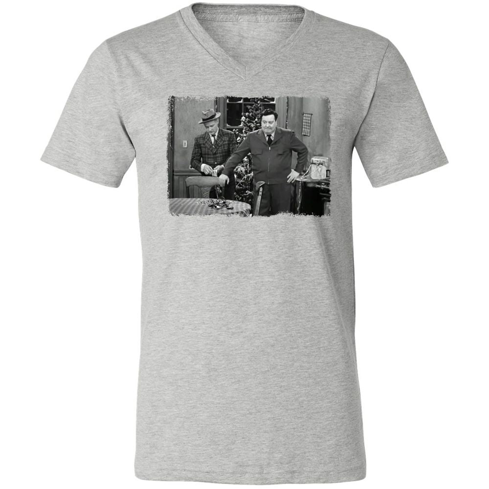 Unisex V-Neck T-Shirt - ZUZRZUPZ - Athletic Heather - 7