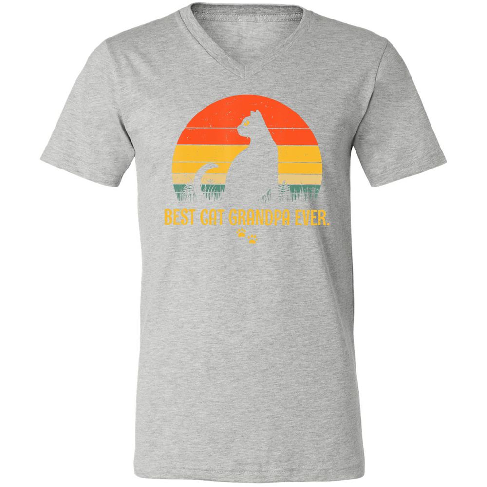 Unisex V-Neck T-Shirt - TEYTEMC5 - Athletic Heather - 7