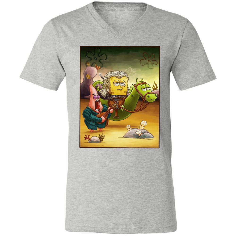 Unisex V-Neck T-Shirt - URPCPEWC - Athletic Heather - 7